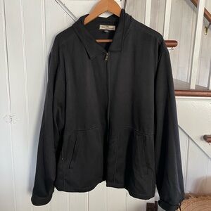 Men's Black Zip-Front Jacket